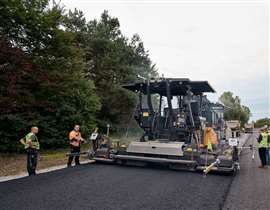 Strabag trialled the autonomous asphalt paver on a section of the A9 near Graz in Austria 