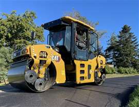 On the latest Cat machines, optional Compaction Control technology ensures the entire road surface receives equal attention