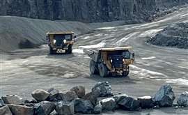 Trucks at Luck Stone's Bull Run quarry